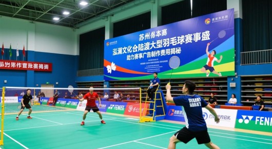 羽毛球比赛 苏州：太仓陆渡大型羽毛球赛事盛况，泓澜文化助力赛事广告制作费用揭秘