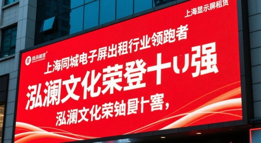 上海显示屏租赁：上海同城电子屏出租行业领跑者，泓澜文化荣登前十强